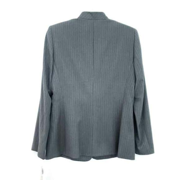 NEW Alex Marie Pinstripe Modern Blazer Gray Size 8 Wrinkle Free Worry Free - Picture 2 of 8